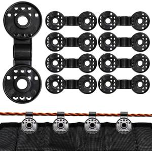 100PCs Heavy Duty Lock Grip, Round Plastic Black Clips for Windproof Awnings, 2023 New Shade Cloth Plastic Clips, Accessories for Vegetable Greenhouse