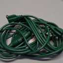 DEWENWILS 25Ft Outdoor Extension Cord Multiple Outlets, Evenly Spaced 3 Outlets Plugs with Safety Cover, 16/3 SJTW Weatherproof Wire for Outdoor String Lights and Holiday Decorations (Green)