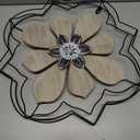 Metal and Wood Medallion Wall Art, 18 x 18 in