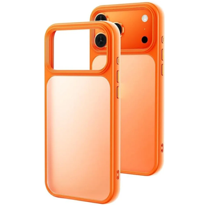 case for I phone Shockproof Protection Cover Frosted Translucent Anti-Yellowing Back Case(Orange,Air)