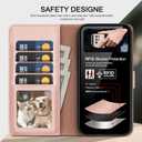 Compatible with Samsung Galaxy S26 Ultra Case Wallet with Card Holder [4 Card Slot] Women Men,RFID Blocking PU Leather Phone Case Flip Protector Cover Credit Card Slot Kickstand,Rose Gold