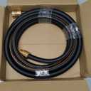 Giraffe Hybrid Leader Hose 5/8" x 15ft, Custom Length, NO Kink, Flexible, Leakproof Water Hose with Male to Female Fittings, 600 Burst PSI (Black and Orange)