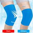 Extended Leg Knee Ice Pack Wrap for Injuries Compression, Reusable Gift Soft Gel Freeze Knees Brace for Swelling Replacement Surgery, Cold Therapy for Arthritis, Meniscus Tear (Knee-Blue-2 Pack)