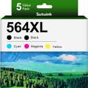 5520 Ink Cartridges for HP 564 564XL Combo Pack (2BK/C/M/Y) Compatible Ink Cartridge use for PhotoSmart 5520 6520 5510 7510 7520 6525 5525 7525 DeskJet 3520 3522 OfficeJet 4620 4622 Printer