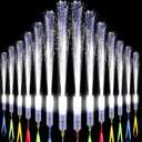Jecery 144 Pieces White Fiber Optic Wands Glow Sticks LED Light up Wedding Wand with 3 Modes Flashing Sparklers for Wedding Bridal Shower Birthday Glow in the Dark Party Favors Supplies