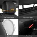 AOMSAZTO Seat Covers Fit for Ford F150 2009-2024 2025 2026 - F250/F350/F450 2017-2024 2025 2026 Full Set Faux Leather Waterproof Truck Car Seat Covers (5 Seats, Black)