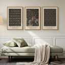 Framed Vintage William Morris Botanical Floral Canvas Wall Art, 3 Piece, 20"W x 30" H x 3Pcs
