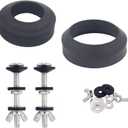 Universal Toilet Tank To Bowl Gasket,2 Kind Gasket and 2 Sets 5/16*3.15 inch Stainless Steel Heavy Duty Rustproof Bolt Hardware Kit,Fits Most 2-Inch and 3-Inch flush valve opening 2-Piece Toilet Tanks