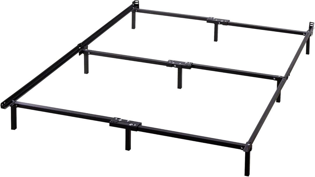 ZINUS Compack Metal 7 Inch Support Bed Frame for Box Spring and Mattress Set, Black, King