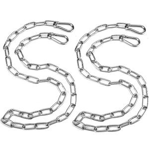 Hanging Swing Chair Chain Kit, 2 Set Stainless Steel Hardware Heavy Duty Porch Swing Hammock Chain Kit Hanging Hooks for Hammock, Rope, Tire, Tree Swings