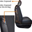 YIERTAI Truck Seat Covers Compatible with Ford F150 for 2009-2025 2026 F-150 2017-2025 2026 F250 F350 F450 Supercab Crew Cab Super Duty XLT Supercrew Waterproof Leather(5 PCS Full Set/Black-Blue)