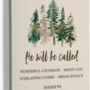 HIWX Christian Christmas Wall Art Decor, He Will Be Called Christmas Framed Canvas Painting Wall Art Decor, Isaiah 9 6 Bible Verse Christmas Wall Art Home Decoration For Bedroom Living Room 11x14