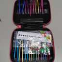 AOZUO 60 Pcs 2.75mm-10mm Interchangeable Circular Knitting Needles Set with Storage Case, 13 Pair of Aluminum Circular Knitting Needles for Handmade DIY Knitting Accessories