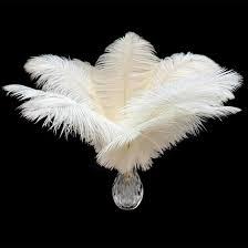  White Feather for Wedding Party Centerpieces Home Decoration Artificial, 2 Pack