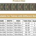 Vintage William Morris Botanical Table Runner, Dark Green Retro Floral Print Dining Table Decoration for Kitchen, Wedding or Party, Polyester Linen, 13x108 Inch