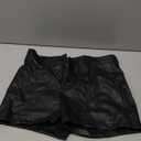 Womens Casual Faux Leather Shorts XL