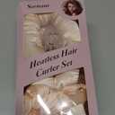 Heatless Hair Curler,Blowout Heatless Curls Overnight,No Heat Curling Rod Set with Satin Bonnet for Sleep in,Cream