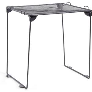 U Brands Wire Mesh Locker Shelf Organizer, Stackable, Dusty Black, 12", 11" x 10" x 12"