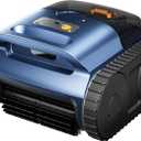 Cordless Robotic Pool Vacuum, Pool Cleaner with Track Drive & Sonar Navigation, 180W Brushless Motor, Wall & Waterline Climbing, 150-Min Runtime, for Inground & Above-Ground Pools up to 2150 Sq. Ft.
