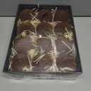 12 Pcs 3.15 Inch Velvet Christmas Tree Ornaments BulkFlocked Christmas Balls Plastic Shatterproof Xmas Hanging Ornaments Decorations Set for Tree Garland Wreath (Brown)