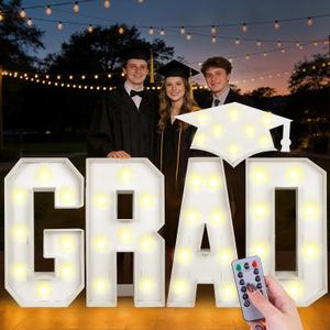 Graduation Decorations 2026 Marquee Letters,2.3FT Grad Party Decoration 2026 Marquee Numbers,Class of 2026 Decorations Grad Light Up Letters