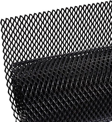 AggAuto Universal 40"x13" Car Grill Mesh - Aluminum Alloy Automotive Grille Insert Bumper Honeycomb Hole 6mm Spacing 2mm, One of the Most Multifunctional Shape Grids 100x33cm Black