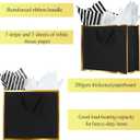 Offizon 12 Pcs Black&Gold Gift Bags, Paper Bags with Tissue Paper (4 Small 6", 4 Medium 8.7", 4 Large 12.6"), Party Favor Bags with Handles for Birthdays and Holidays