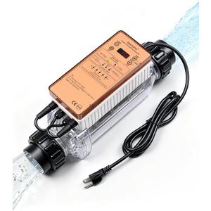 Salt Chlorine Generator - Westaho Pool Salt System for Inground Pools up to 25,000 Gallons, USA Titanium Cell (10,000-Hour Lifespan) & Waterproof Control Panel, Built-in Power Supply, 12G/H