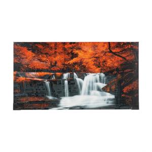 Autumn Waterfall Framed Canvas Wall Art (24" x 47")