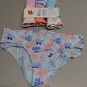 Hanes Girls' Organic Underwear, Brief & Hipster, Toddler & Girl Sizes, Pure Comfort Organic 100% Cotton Panties, 8-pack, 14