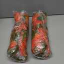 2 x Bougainvillea Artificial Flowers Plants for Outdoors Outside Fall Autumn Decor, 2 pcs Faux Silk Long Trailing Vines UV Resistant Look Real Orange Fake Flowers for Front Door Porch Planter Urn Patio