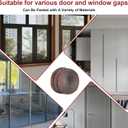 50Ft Weather Stripping Door Seal Self-Adhesive Seal Strip for Door and Window 0.35" Wide x 0.35" Thick, Gray