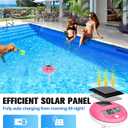 FirstE 2025 Solar Digital Pool Thermometer with Rope | Big Number LCD Display Floating Pool Thermometer for Easy Read | High Precision, IP68 Waterproof | Pools Water Temperature Gauge for Spa, Pink