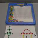 Large Magnetic Dots Board for Toddlers, Magnetic Drawing Board for Kids, Magnetic Dot Art with Magnetic Pen, Montessori Preschool Education Travel Toys for Kids Boys Girls Age 2 3 4 5 6 7 8 Years Old (Blue)