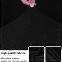 Lellen Velvet Stretch Wingback Chair Cover Slipcover - Reusable Protector Cover for Dining Room Banquet Home Decor etc Machine Washable Hand Washable (01 T-Shaped Twill Black, 4PC)