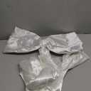 Detachable Satin Bow for Wedding Dress Bowknot with Irregular Tulle Tail, White