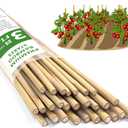 Plant Stakes,25Pcs Bamboo Stakes,3 FT Natural Bamboo Plant Support Stakes,Bamboo Stakes for Indoor and Outdoor Plants Tomatoes Beans Flowers Potted Plants Climbing Support
