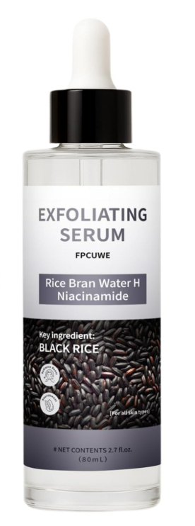 Peel Shot Glow Rice Ampoule Duo, Black & White Rice Exfoliating Ampoule for Gentle Peel + Pore Minimizing & Deep Hydration, Suitable for Face and Body (1 Pack Only Black Rice)