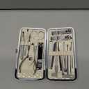 Yougai Nail Clippers set for Men and Womens Gift Manicure Set 18 Pieces Stainless Steel Manicure Kit,Nail Care Tools with Luxurious Travel Case 