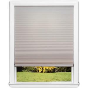 Redi Shade No Tools Easy Lift Trim-at-Home Cordless Cellular Light Filtering Fabric Shade Natural, 48" W x 64" L, (Fits windows 31"- 48")