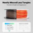 Transparent Sky Blue 1.75mm PLA Filament High Speed Clear Basic PLA Filament with Glitter 1kg (2.2lbs) Plastic Spool Fit Most FDM Printer AMS