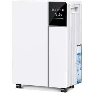 2500 Sq.Ft Dehumidifier for Basement with Drain Hose, Max 34 Pints Dehumidifiers for Home, Bedroom, Bathroom, Basement, Smart Humidity Presets, Three Modes, 24HR Timer, Quiet Operation