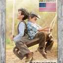 Icona Bay 12x18 Pony Gray Picture Frame, Country Rustic Style 12 x 18 Poster Frame, Wall Mount Only, Barnwood Collection