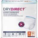 Dry Direct Super Overnight Underwear, Soft Cloth-Like Adult Diapers, Overnight Disposable Incontinence Protection - Medium (Pack of 14)