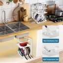 Multi-functional Pots and Pans Organizer for Small Cabinet,3 Tiers 16.5" Height Adjustable Under Sink Organizer Rack to organize pots and pans and lids at the same time.White