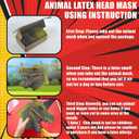 Halloween Monkey Head Mask Chimpanzee Mask Black with Fur Latex Full Head Mask for Carnival Costume Party Prop