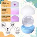 Vesici 10 Pcs Ice Ball Molds 2 Soccer Ball Whiskey Cocktails Silicone Sphere Ice Molds with Lids Round Maker for Chilling Beverages Drinks and Bourbon(Fresh Color)