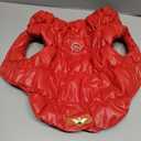 Double-Buckle Design Warm Windproof Pet Coat with D-Ring Pet Vest Hoodie Winter Clothing for Poodles Pugs Shiba Inus,Red,S