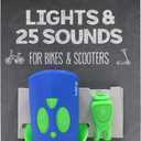 Hornit Mini Bike & Scooter Horn with Kids Headlight (Green/Blue)