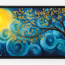 Large Tree of Life Wall Art for Living Room Teal Tree Pictures Big Wall Decor Modern Aesthetic Canvas Print Painting Home Framed Artwork Decoration Gifts for Bedroom Office 24"x36"